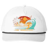 Vintage Surfer Retro Surfing Beach Surf Snapback Five-Panel Rope Hat