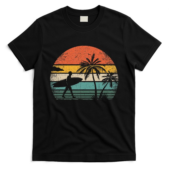 Vintage Surfing Retro Surf Style Palm Tree For Surfers T-Shirt