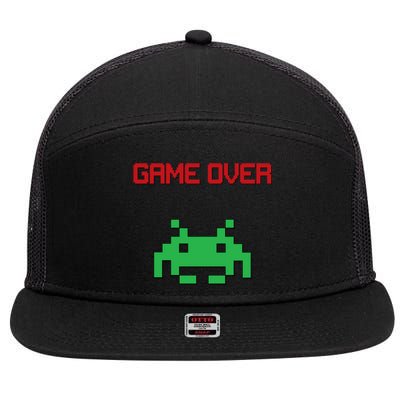 Vintage Style Retro Gaming Gift Video Games Gift 7 Panel Mesh Trucker Snapback Hat