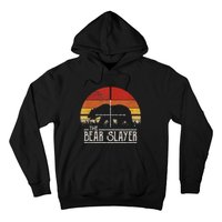 Vintage Sunset Retro Style Bear Hunting Bear Slayer Hoodie