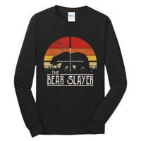 Vintage Sunset Retro Style Bear Hunting Bear Slayer Tall Long Sleeve T-Shirt