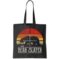 Vintage Sunset Retro Style Bear Hunting Bear Slayer Tote Bag