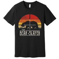 Vintage Sunset Retro Style Bear Hunting Bear Slayer Premium T-Shirt