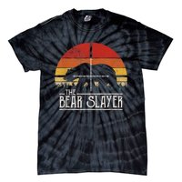 Vintage Sunset Retro Style Bear Hunting Bear Slayer Tie-Dye T-Shirt