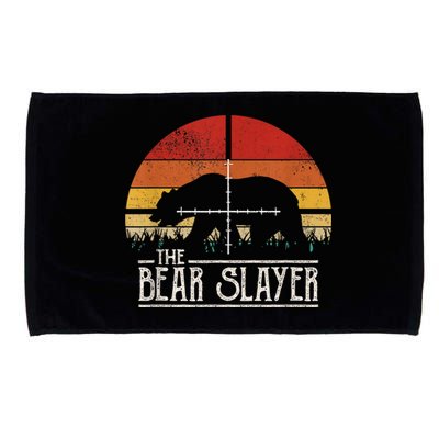 Vintage Sunset Retro Style Bear Hunting Bear Slayer Microfiber Hand Towel