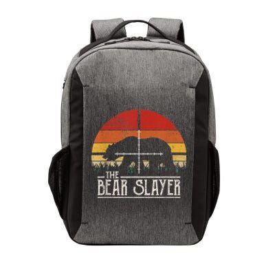 Vintage Sunset Retro Style Bear Hunting Bear Slayer Vector Backpack