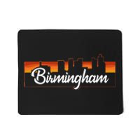 Vintage Style Retro Birmingham Alabama Sunset Skyline Mousepad