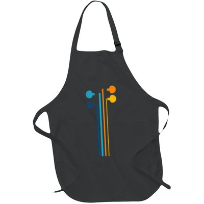Violin Strings Retro Orchestra Violin Player Violin Lover Full-Length Apron With Pockets
