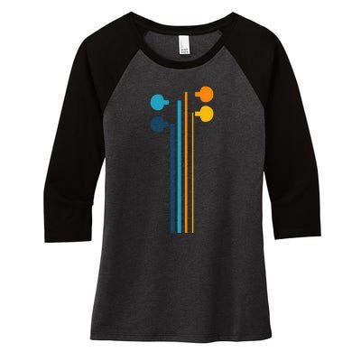 Violin Strings Retro Orchestra Violin Player Violin Lover Women's Tri-Blend 3/4-Sleeve Raglan Shirt