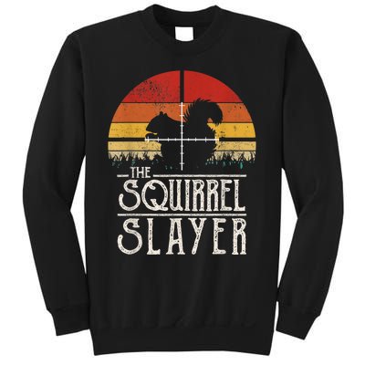 Vintage Sunset Retro Style Squirrel Hunting Squirrel Slayer Sweatshirt