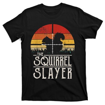 Vintage Sunset Retro Style Squirrel Hunting Squirrel Slayer T-Shirt