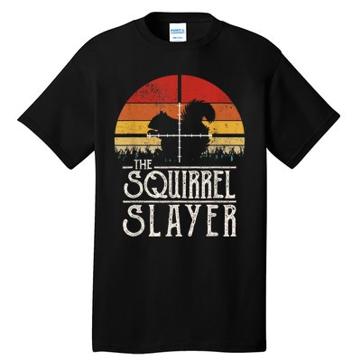 Vintage Sunset Retro Style Squirrel Hunting Squirrel Slayer Tall T-Shirt