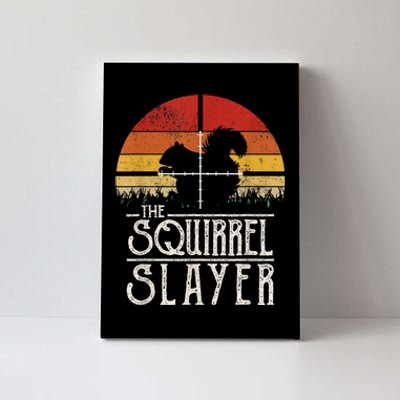 Vintage Sunset Retro Style Squirrel Hunting Squirrel Slayer Canvas