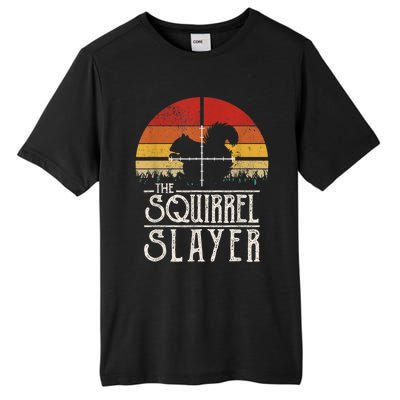 Vintage Sunset Retro Style Squirrel Hunting Squirrel Slayer Tall Fusion ChromaSoft Performance T-Shirt