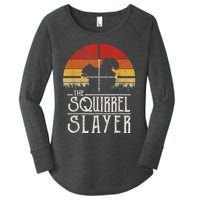 Vintage Sunset Retro Style Squirrel Hunting Squirrel Slayer Women's Perfect Tri Tunic Long Sleeve Shirt