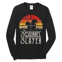 Vintage Sunset Retro Style Squirrel Hunting Squirrel Slayer Tall Long Sleeve T-Shirt