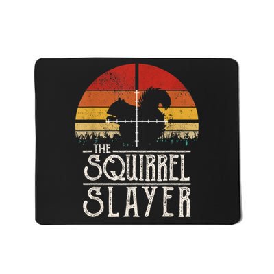 Vintage Sunset Retro Style Squirrel Hunting Squirrel Slayer Mousepad