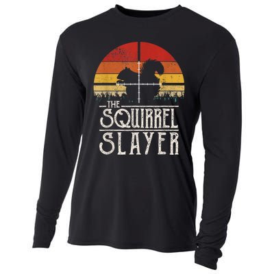 Vintage Sunset Retro Style Squirrel Hunting Squirrel Slayer Cooling Performance Long Sleeve Crew