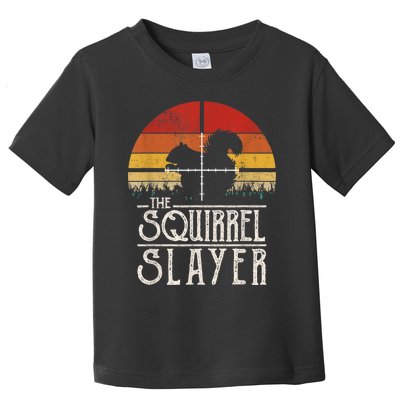 Vintage Sunset Retro Style Squirrel Hunting Squirrel Slayer Toddler T-Shirt