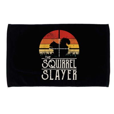 Vintage Sunset Retro Style Squirrel Hunting Squirrel Slayer Microfiber Hand Towel