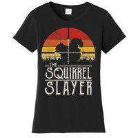 Vintage Sunset Retro Style Squirrel Hunting Squirrel Slayer Women's T-Shirt