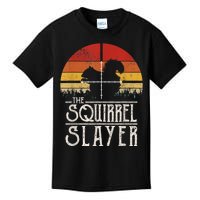 Vintage Sunset Retro Style Squirrel Hunting Squirrel Slayer Kids T-Shirt