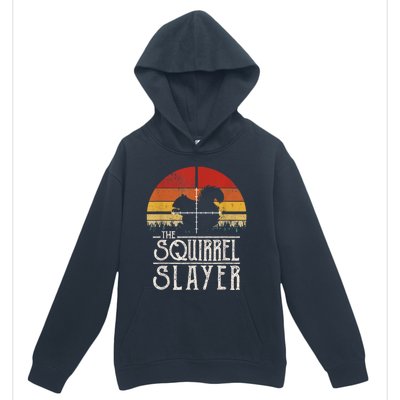 Vintage Sunset Retro Style Squirrel Hunting Squirrel Slayer Urban Pullover Hoodie