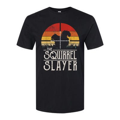 Vintage Sunset Retro Style Squirrel Hunting Squirrel Slayer Softstyle CVC T-Shirt