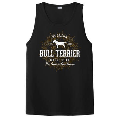 Vintage Style Retro Bull Terrier Gift PosiCharge Competitor Tank