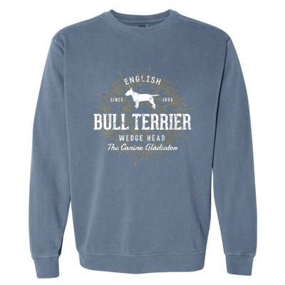 Vintage Style Retro Bull Terrier Gift Garment-Dyed Sweatshirt