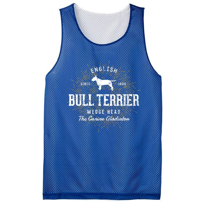 Vintage Style Retro Bull Terrier Gift Mesh Reversible Basketball Jersey Tank