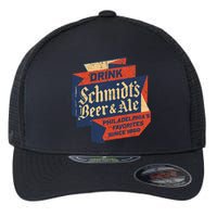 Vintage SchmidtS Retro Defunct Beer And Ale Flexfit Unipanel Trucker Cap