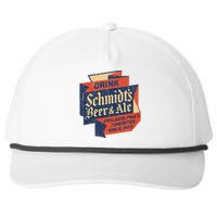 Vintage SchmidtS Retro Defunct Beer And Ale Snapback Five-Panel Rope Hat