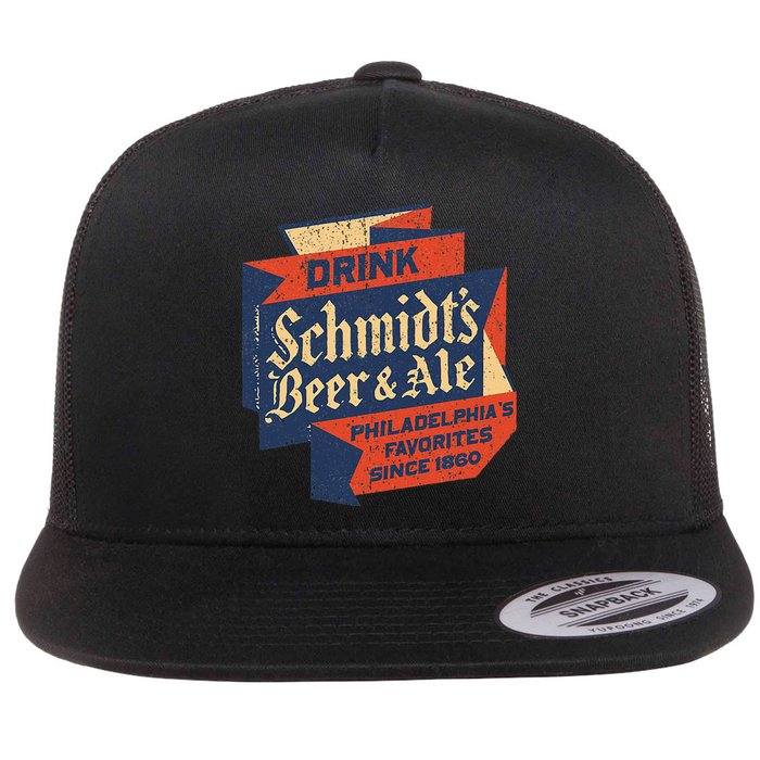 Vintage SchmidtS Retro Defunct Beer And Ale Flat Bill Trucker Hat