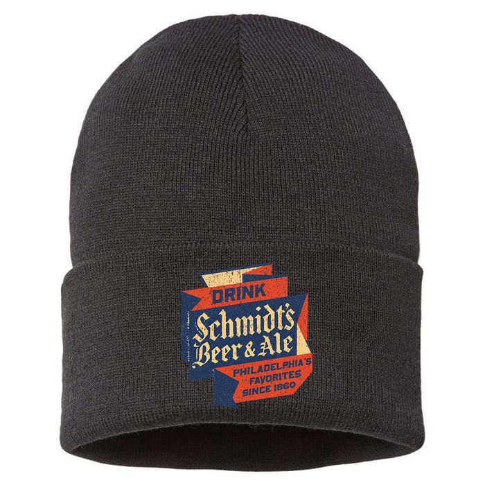 Vintage SchmidtS Retro Defunct Beer And Ale Sustainable Knit Beanie