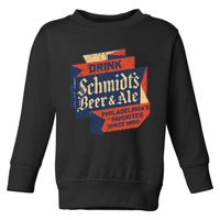 Vintage SchmidtS Retro Defunct Beer And Ale Toddler Sweatshirt