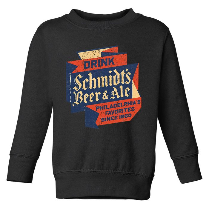 Vintage SchmidtS Retro Defunct Beer And Ale Toddler Sweatshirt