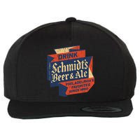 Vintage SchmidtS Retro Defunct Beer And Ale Wool Snapback Cap