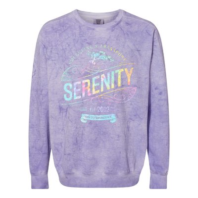 Vintage Serenity Smuggling And Transport Firefly Tie Dye Colorblast Crewneck Sweatshirt