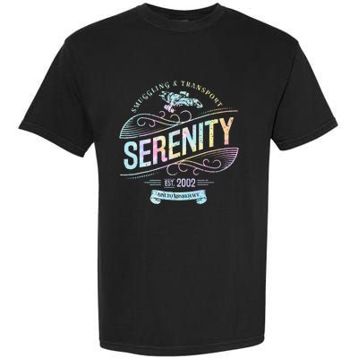 Vintage Serenity Smuggling And Transport Firefly Tie Dye Garment-Dyed Heavyweight T-Shirt