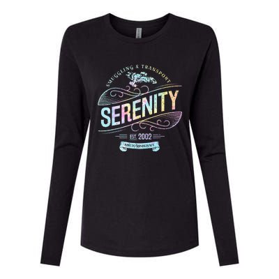 Vintage Serenity Smuggling And Transport Firefly Tie Dye Womens Cotton Relaxed Long Sleeve T-Shirt