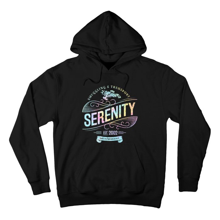 Vintage Serenity Smuggling And Transport Firefly Tie Dye Hoodie