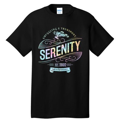 Vintage Serenity Smuggling And Transport Firefly Tie Dye Tall T-Shirt