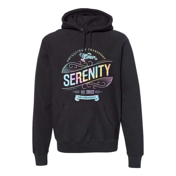 Vintage Serenity Smuggling And Transport Firefly Tie Dye Premium Hoodie