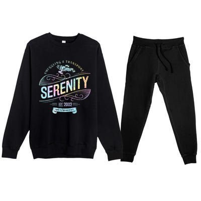 Vintage Serenity Smuggling And Transport Firefly Tie Dye Premium Crewneck Sweatsuit Set