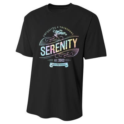 Vintage Serenity Smuggling And Transport Firefly Tie Dye Performance Sprint T-Shirt