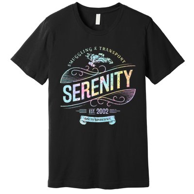 Vintage Serenity Smuggling And Transport Firefly Tie Dye Premium T-Shirt