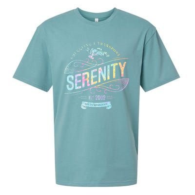 Vintage Serenity Smuggling And Transport Firefly Tie Dye Sueded Cloud Jersey T-Shirt