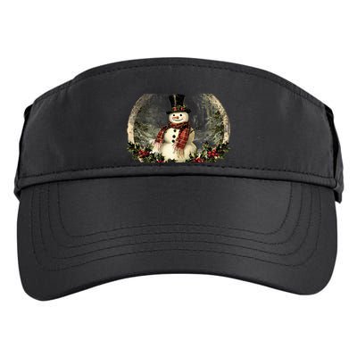 Vintage Snowman Scene Adult Drive Performance Visor