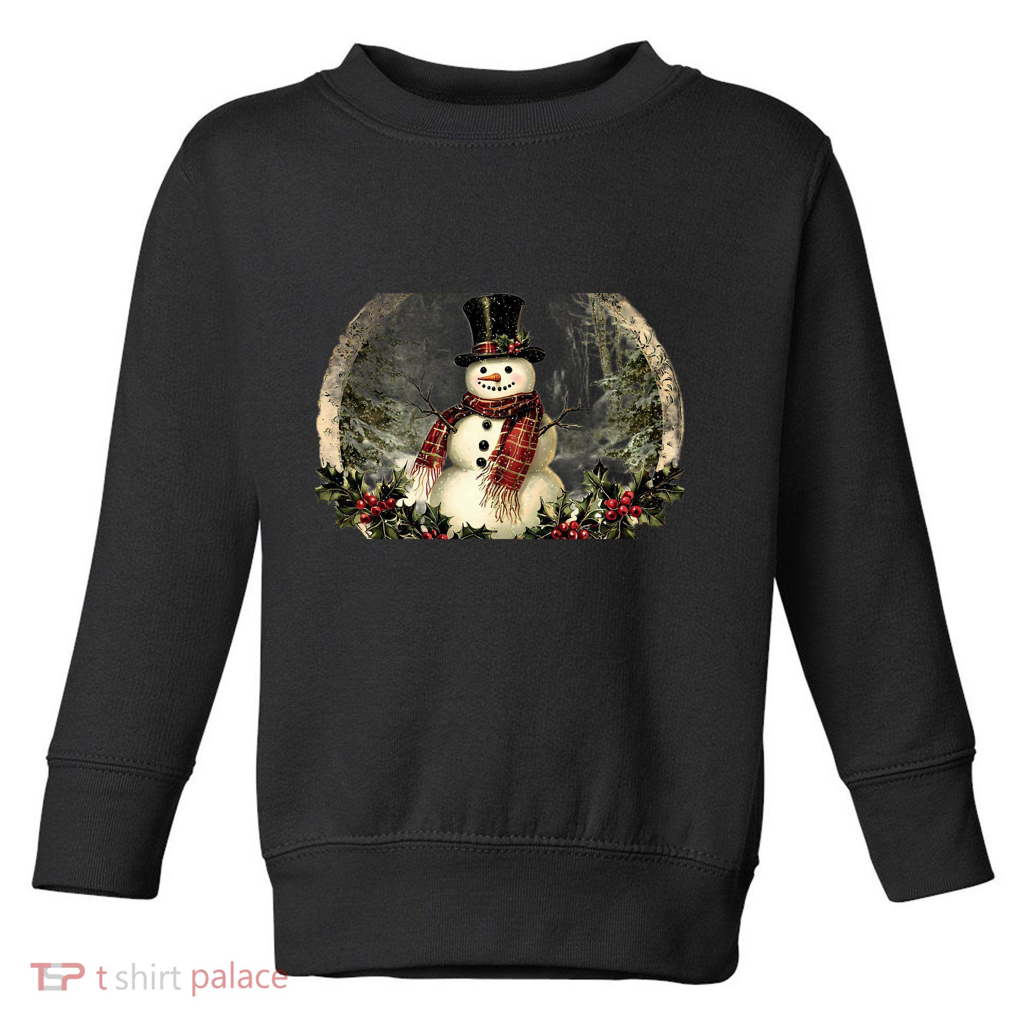 Vintage Snowman Scene Toddler Sweatshirt